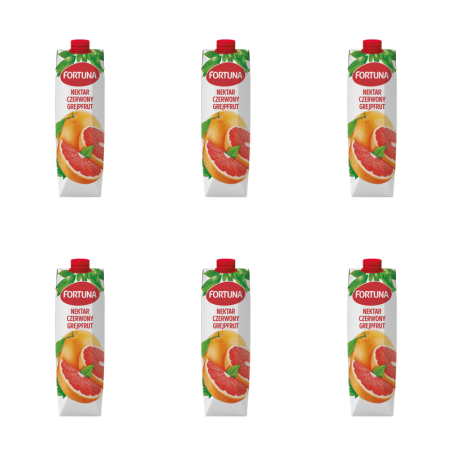 Fortuna Nektar grejpfrut czerwony 1 l X6